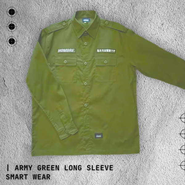 ARMY GREEN LONG SLEEVE SMART WEAR