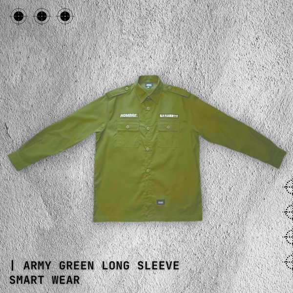 ARMY GREEN LONG SLEEVE SMART WEAR