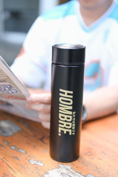 HOMBRE STAINLESS STEEL FLASK styled outfit, WeAreHombre Singapore