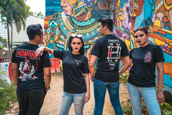 Keluarga Omerta tee styled outfit, Hombre21 Singapore