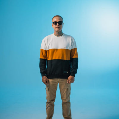 3-tone colour block crew pullover, WeAreHombre Singapore streetwear