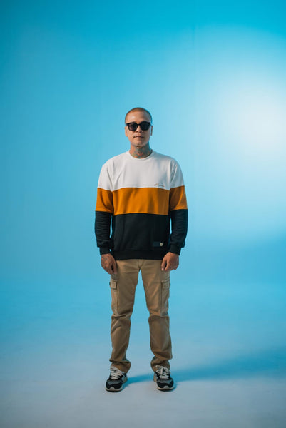 3-tone colour block crew pullover, WeAreHombre Singapore streetwear