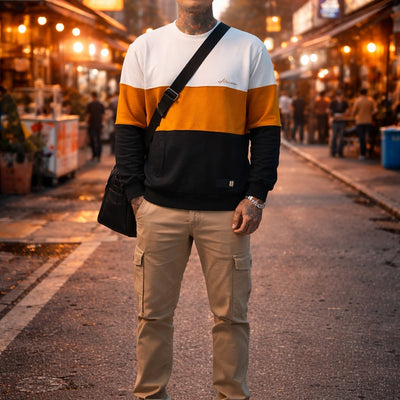 BLOCKED CREW PULLOVER additional angle, WeAreHombre Singapore streetwear