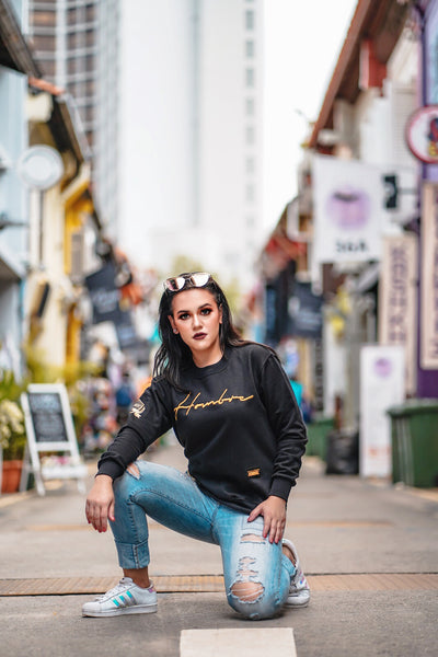 BLACKGOLDSERIES: GOLD PULLOVER WITH SIDE ZIPPER